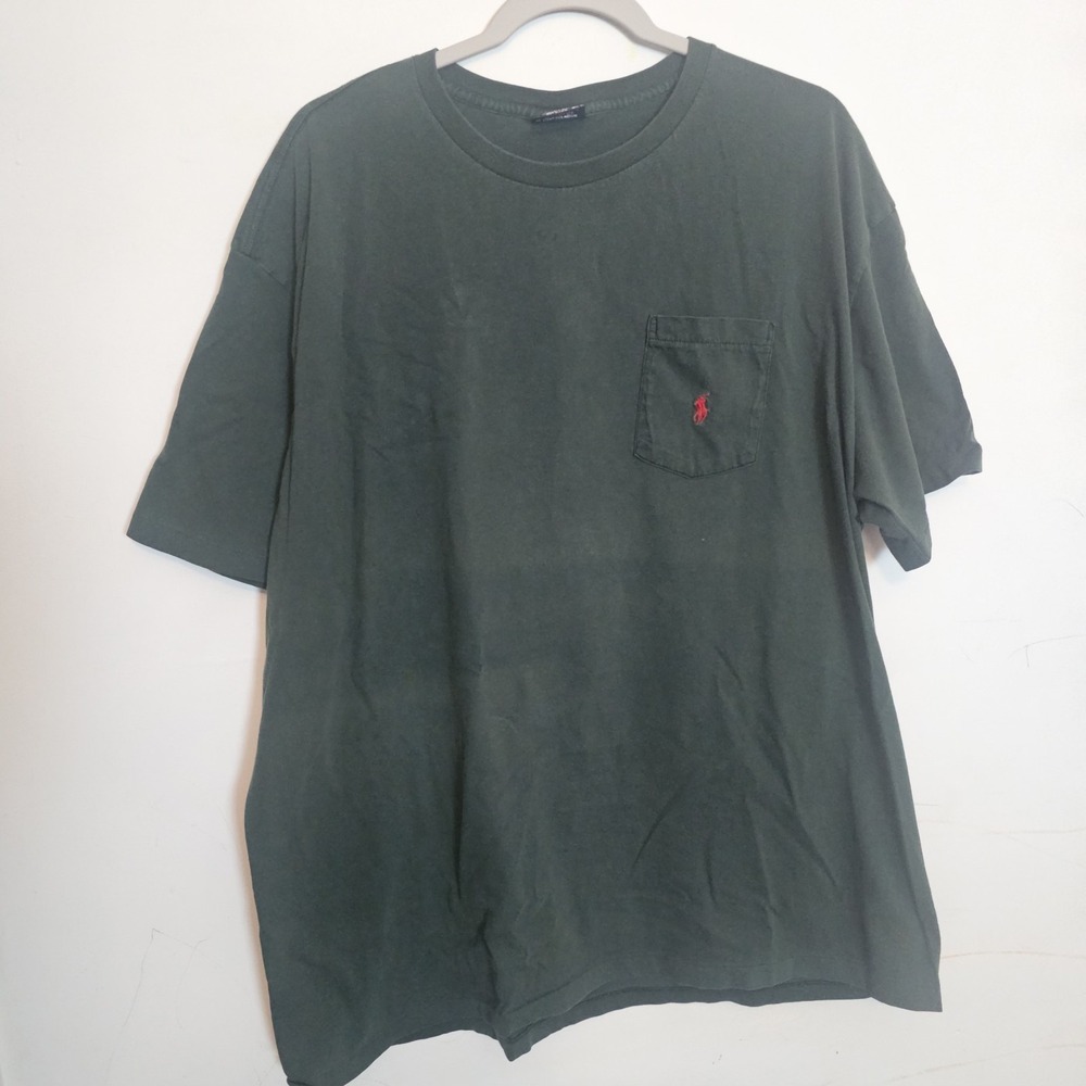 Polo Ralph Lauren Shirt Men XL Classic Fit‎ Green Red Pony Tee Luxury Wealth USA